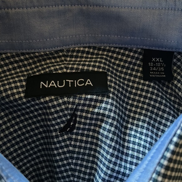 Nautica dress shirt size XXL neck size 18-18 1/2.  34/35 - Picture 2 of 2